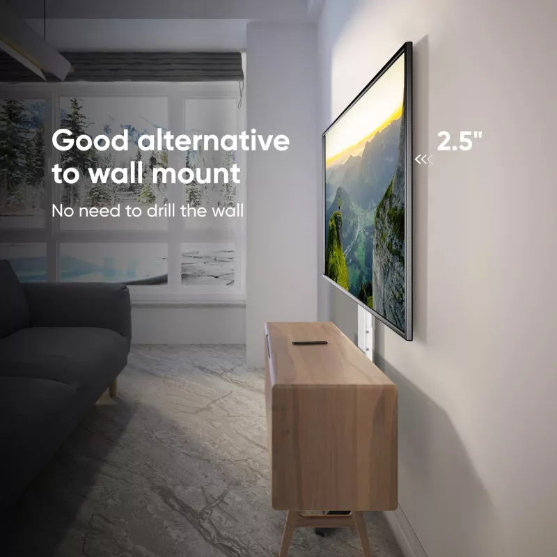 TV mount/stand ONKRON TS1140-W for 66–165.1 cm (26 inch–65 inch) screens, 35 kg, VESA 100x100–400x400, height 880–1100 mm, white
