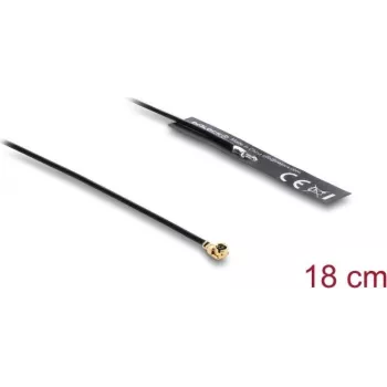Antenna DELOCK 2.4 GHz omnidirectional 3.4 dBi I-PEX MHF® I plug with 18 cm FPC cable for internal adhesive mounting
