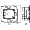 Wall switch cover plate Busch-Jaeger 6120/12-101 metallic 71×71 mm