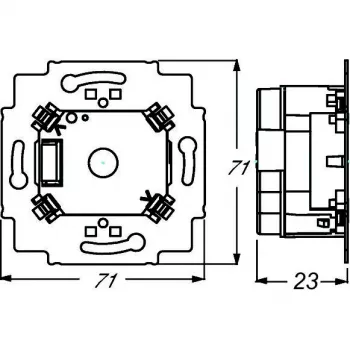 Wall switch cover plate Busch-Jaeger 6120/12-101 metallic 71×71 mm