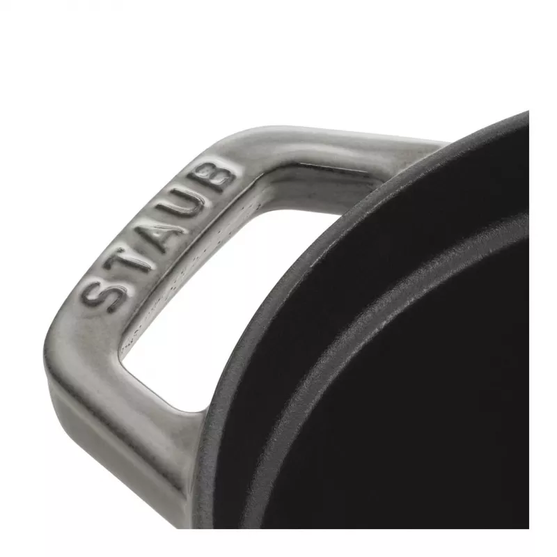 Cast iron oval cocotte Staub 29 cm, graphite grey