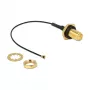 Coaxial Cable DeLOCK 12464 0.1m RP-SMA MHF IV HSC MXHP32 Black
