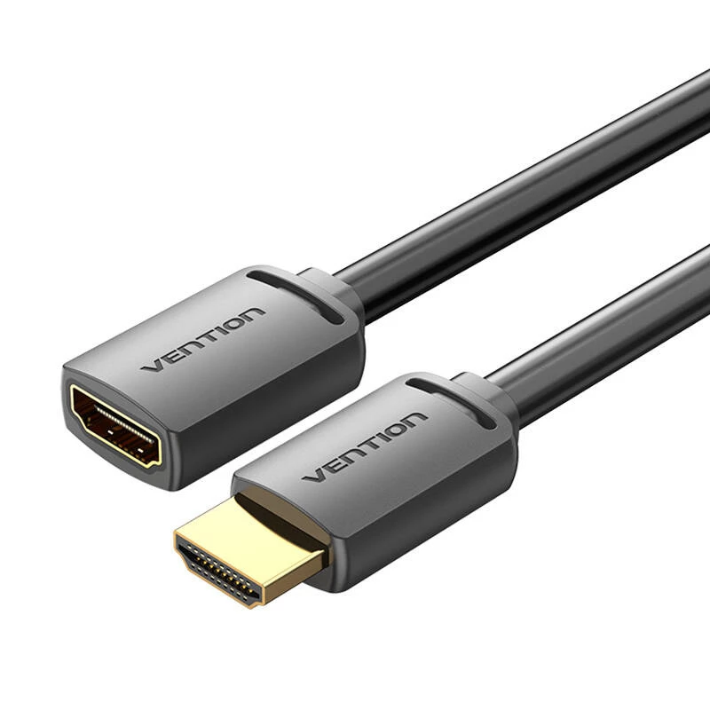 HDMI cable Vention AHCBD 0.5 m, HDMI Type A male to HDMI Type A female, HDMI 2.0, gold-plated contacts, black