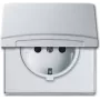 BUSCH-JAEGER SCHUKO-Socket Outlet IP44 20EUGK-33-101 AW44 Lid 20EUGK-33-101 (20EUGK-33-101)