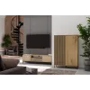 KAMARO 2DD SLIM/GŁ OAK ARTISAN DISPLAY CABINET