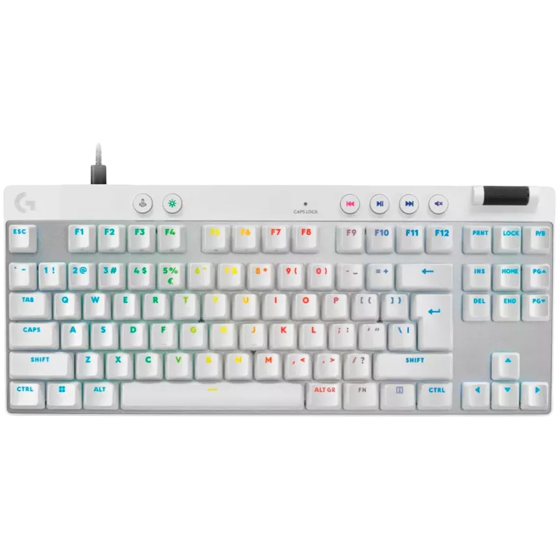 LOGITECH G PRO X TKL RAPID Gaming Keyboard - WHITE - US INT'L - USB - EMEA28i-935 - LINEAR