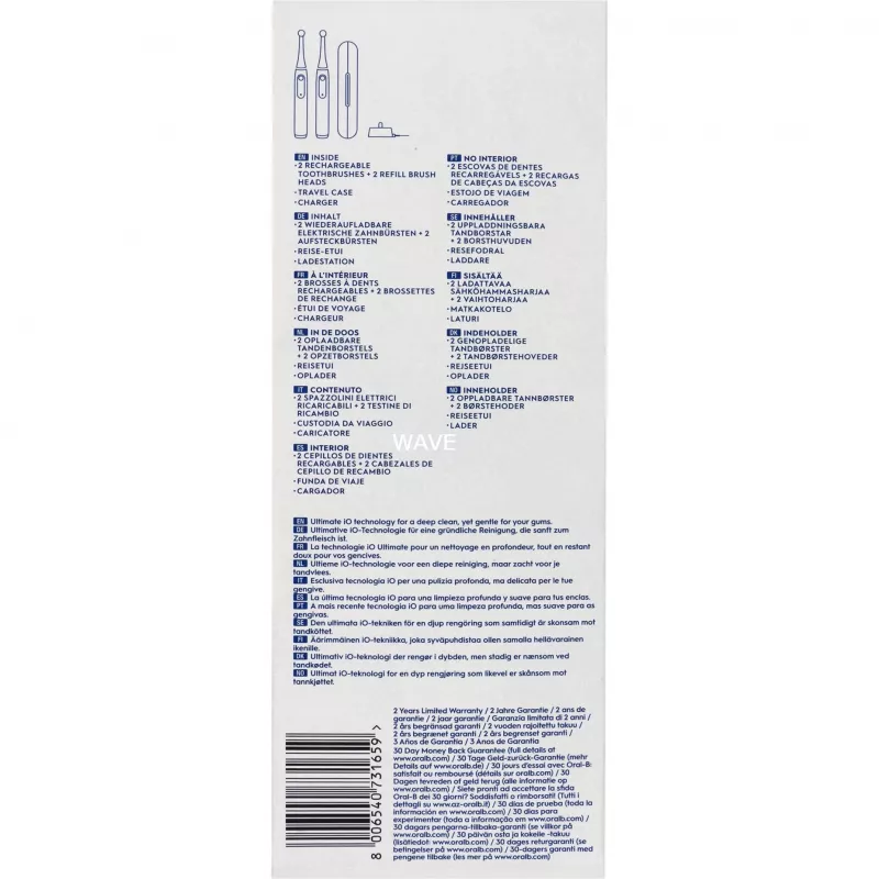 Electric toothbrush BRAUN Oral-B iO Series 3N — black/blue, 2 handle units