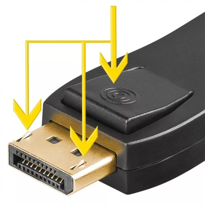Wentronic Goobay DisplayPort zu HDMI Adapter 1.1, HDMI Standard-Socket (Type A) - HDMI Standard-Socket (Type A) > DisplayPort-Plug (51719)