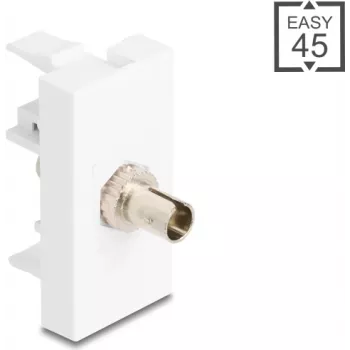 Fiber optic adapter DELOCK 90915 ST Simplex BU to ST Simplex White