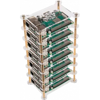 JOY-iT Tower - Case - Brass, acrylic - transparent (RB-CASE+19)