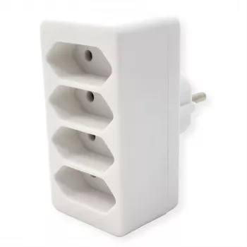 Power strip Bachmann 921.273 – 4× Euro sockets, white PVC