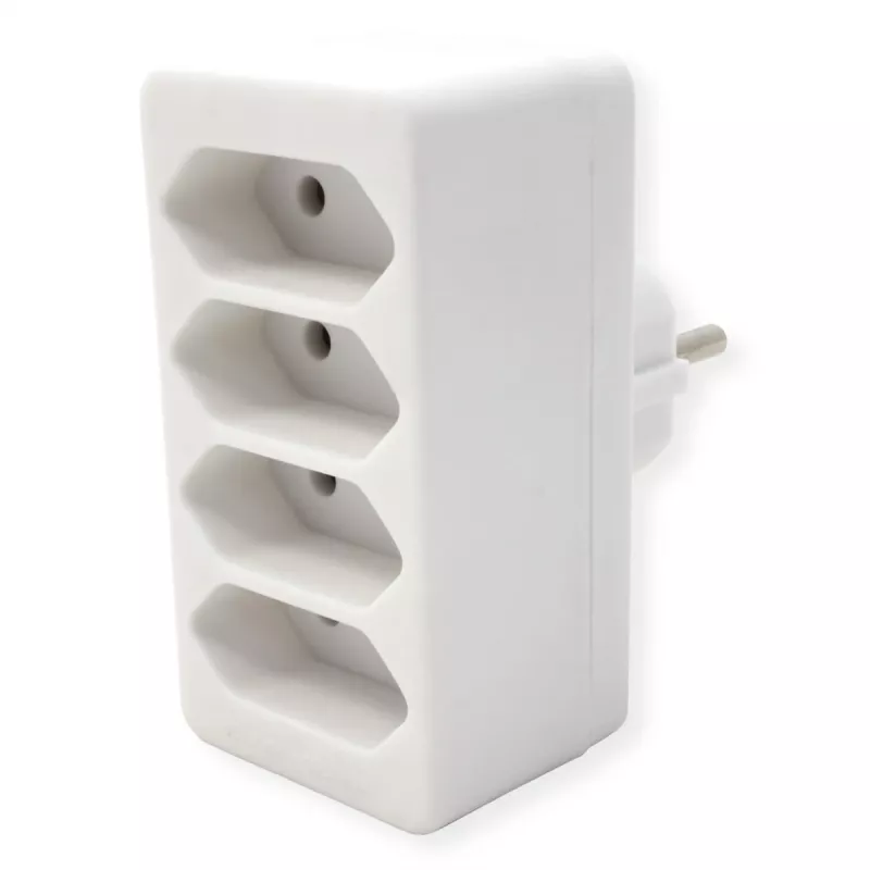 Power strip Bachmann 921.273 – 4× Euro sockets, white PVC