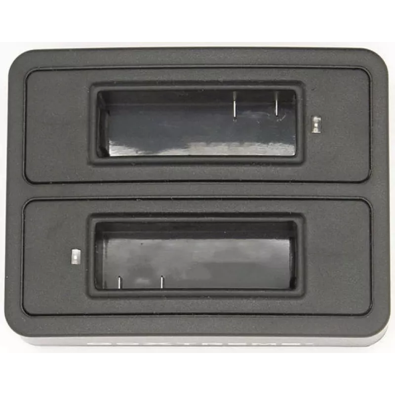 Battery Charging Station GoXtreme Dual Vision 4K – dual-bay charger for action camera batteries, model 01492