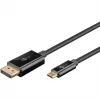 Goobay USB C to DisplayPort Cable - Gold-Plated Connectors, Ultra HD Resolutions up to 4k @ 60Hz Type C Thunderbolt 3/4 to DP Adapter Compatible with