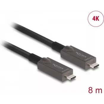 DeLOCK Active Optical USB-C Video + Data + PD Cable 8 m Black