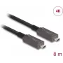DeLOCK Active Optical USB-C Video + Data + PD Cable 8 m Black