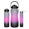 Extralink Motivational Water Bottle 3W1 Set Pink-Black 2000ML+900ML+300ML