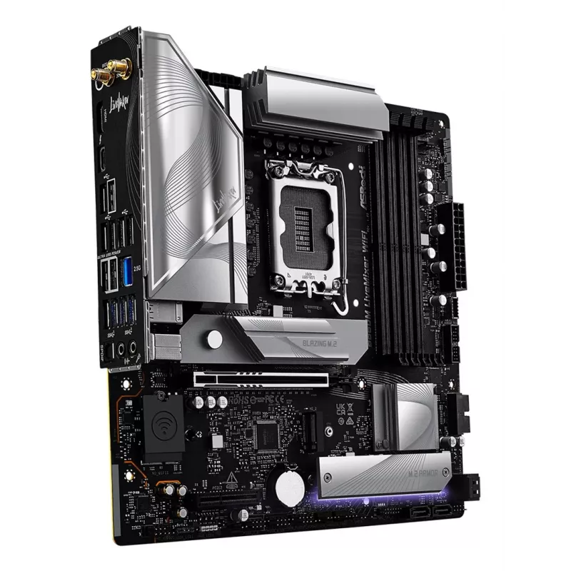 Motherboard ASRock B860M LiveMixer WiFi — Intel B860, LGA 1851, micro ATX, DDR5, 4x DIMM, Wi‑Fi 6E, 2.5Gb LAN