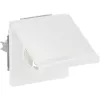 Wall-mounted Schuko socket insert with hinged cover, busch jaeger 20EUGK-34-101, flush-mounted, all-weather, alpine white