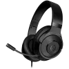 LORGAR Noah 101, Gaming headset with microphone, 3.5mm jack connection, cable length 2m, foldable design, PU leather ear pads, size: 185*195*80mm, 0.245kg, black