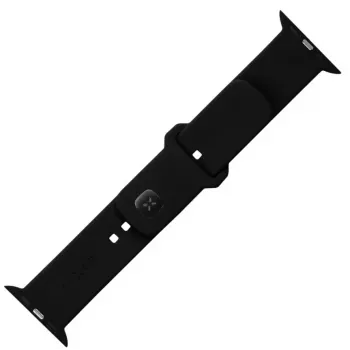Silicone strap set FIXED FIXSST2-434-BK for Apple Watch 42/44/45mm — black fixed sport design
