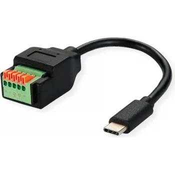 ROLINE Cable-Adapter Type C ST - Push- Terminal Block - Adapter - Digital/Data (12.02.1173)