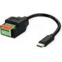 ROLINE Cable-Adapter Type C ST - Push- Terminal Block - Adapter - Digital/Data (12.02.1173)