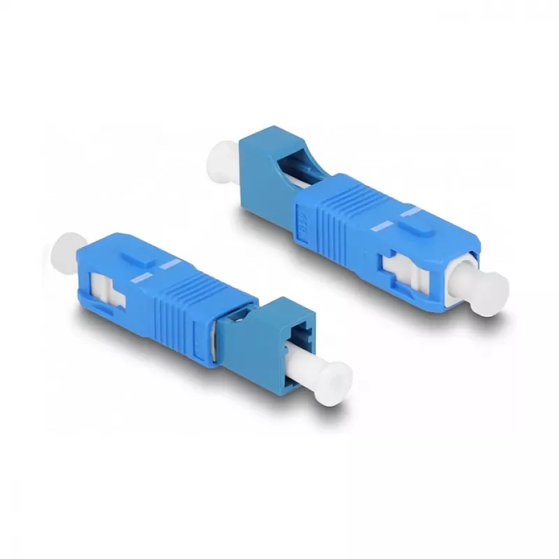 DeLOCK Optical Fiber Hybrid Coupler SC Simplex male to LC Simplex female blue