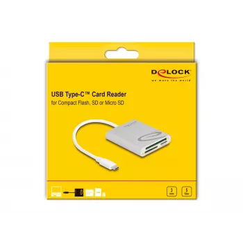 Card Reader DeLOCK 91005 USB 3.2 Gen 1 Type-C Grey CF MMC MicroSD