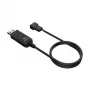 DC step-up voltage converter cable Akasa AK-CBFA10-60BK for USB to 3-pin & 4-pin PC fan, 60 cm