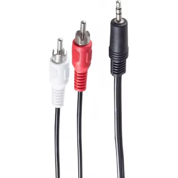 Audio Cable ShiverPeaks BS30832-10 10m 3.5mm 2 x RCA Black