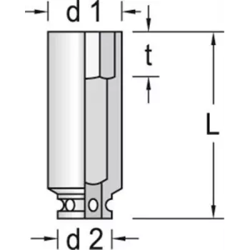 Impact Socket Gedore 6164780 Weight 396 g