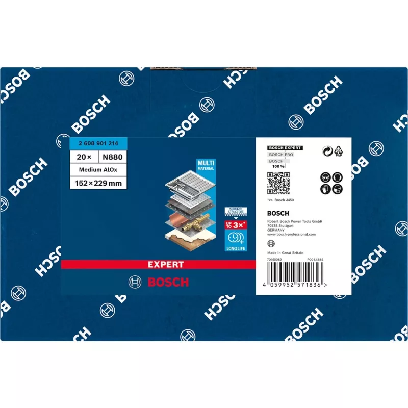 Bosch 2 608 901 214 manual sanding supply Sanding pad Medium grit 1 pc(s)