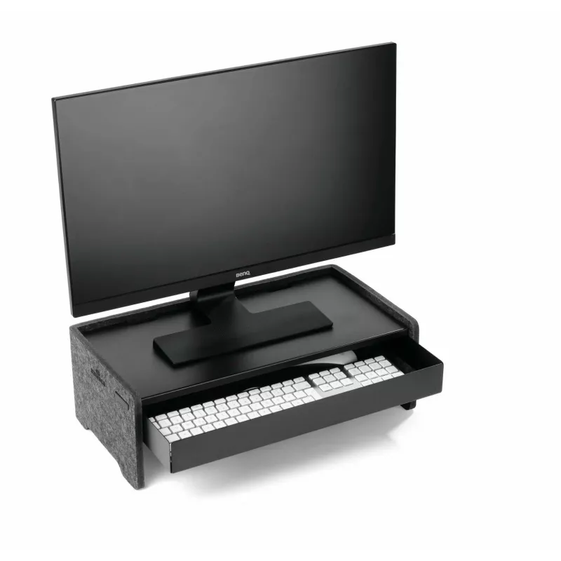 DURABLE Monitor Stand Drawer EFFECT Black Metal 468x221x53 mm