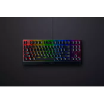 Mechanical gaming keyboard Razer BlackWidow V3 Tenkeyless — USB, QWERTY US, Razer Yellow switches, RGB backlight, black