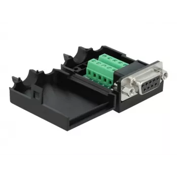Wire connector DeLOCK 66265 Sub-D 9 10 pin terminal block Black