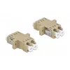 Fibre optic adapter DELOCK LC female to female OM2 duplex (2 pcs, polybag)