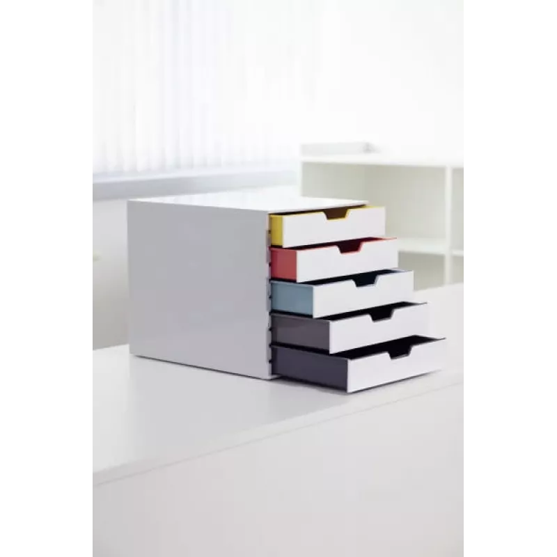 File storage box Durable VARICOLOR Mix 5 Plastic Multicolour White 762527