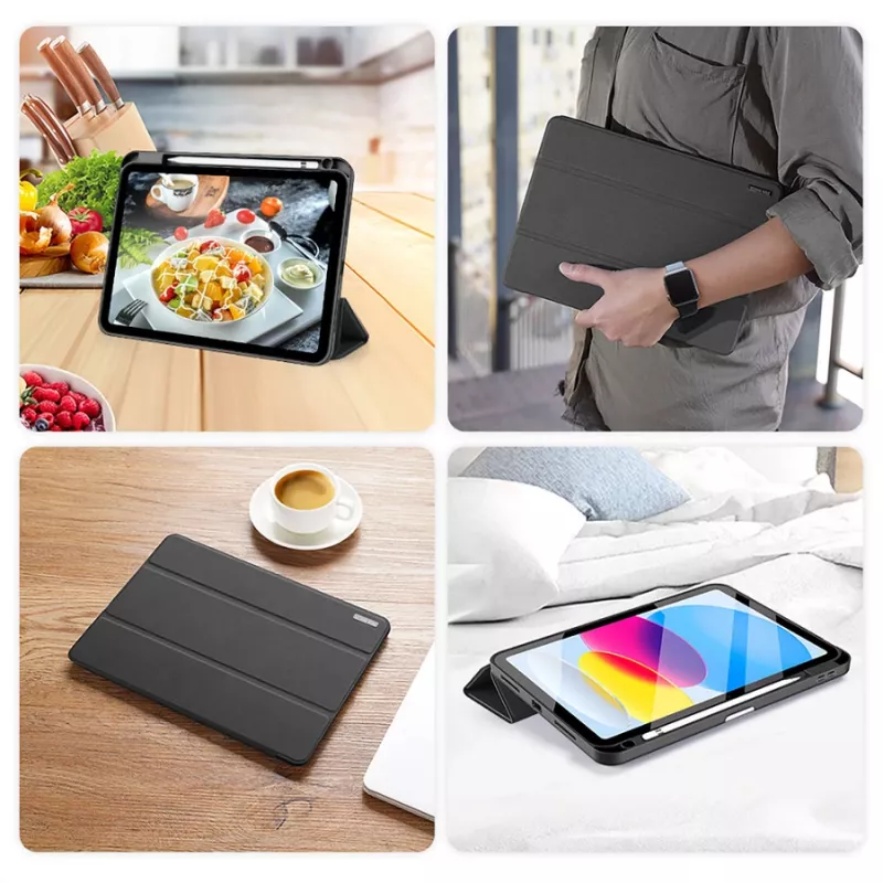 Tablet case dux ducis DUX DUCIS DOMO foldable with pencil storage for iPad 10 (2022) black