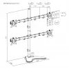 LCD mount SBOX LCD-F048-2 for 17–32 inch displays, supports 4×9 kg, VESA 100×100