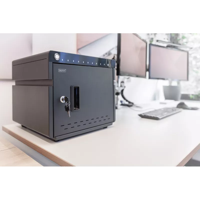 Digitus Mobile Desktop Charging Cabinet for 10 Notebooks/Tablets up to 13inch, UV-C, USB-C