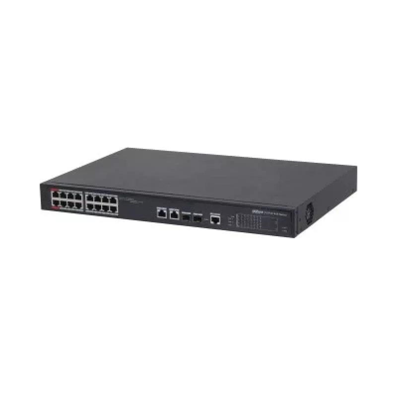 Unmanaged Gigabit Ethernet Switch DAHUA PFS4218-16ET-240, 16x RJ-45 PoE ports, 8.8 Gbit/s, MAC 4000