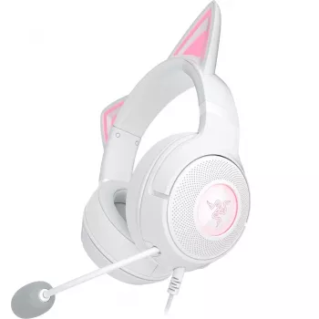Headset Razer Kraken Kitty V2 Wired USB Type-A White — Circumaural, Head-band, 20–20000 Hz, 2 m cable