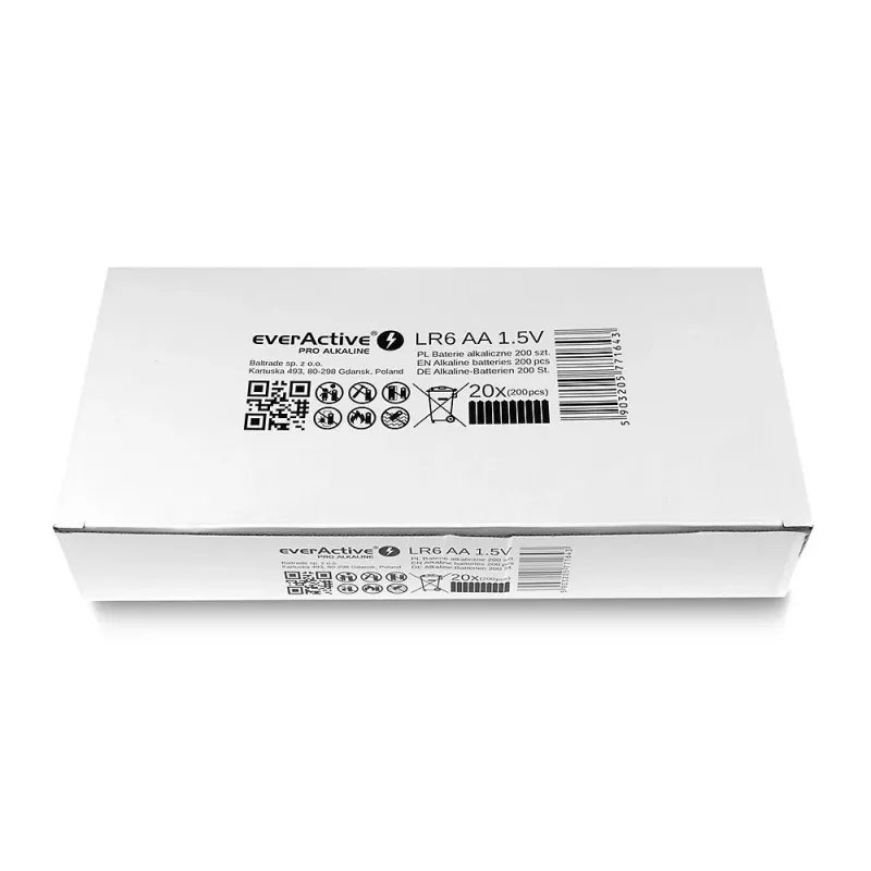 Single-use AA alkaline batteries everActive LR610PAKPA, 1.5 V, 3000 mAh, pack of 10