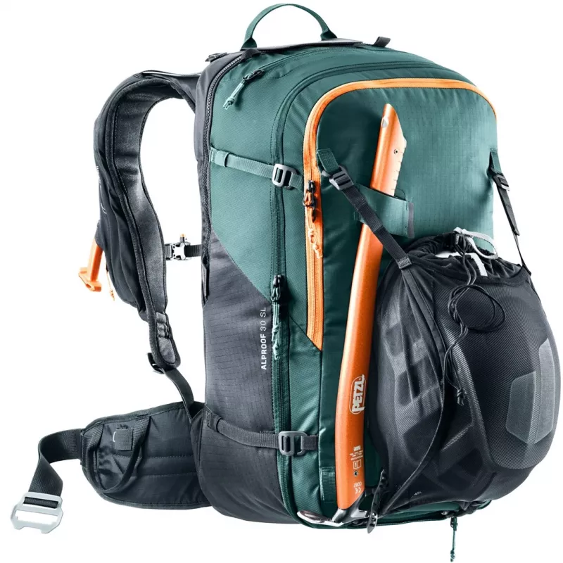 Deuter Alproof 30 SL Avalanche Backpack - Black/Green Denim