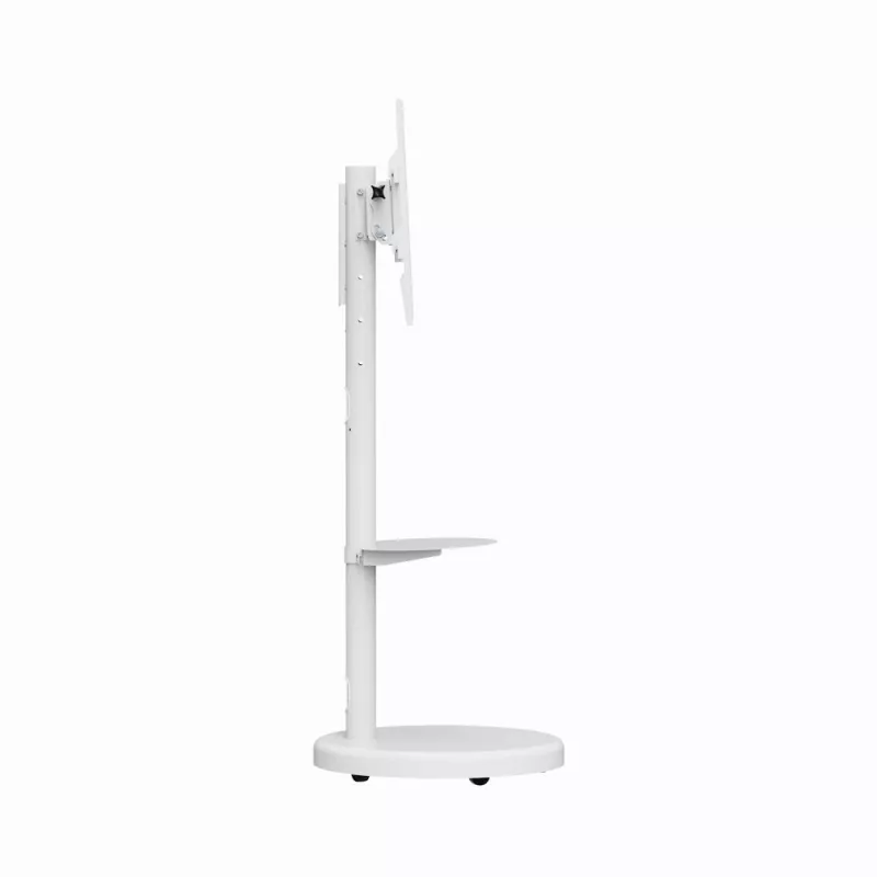 Floor TV stand GEMBIRD TVS-86TR-01-W for 37–86 inch TVs, white, swivel & tilt, VESA 200x200–600x400, max load 50 kg