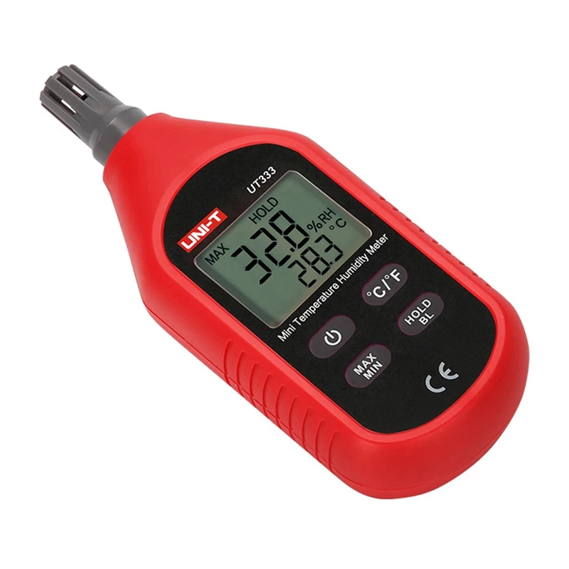 Mini Temperature and Humidity Meter Unit UT333 — portable thermo-hygrometer for temperature and relative humidity measurement
