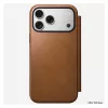 Mobile phone folio Nomad Modern Leather Folio cover for iPhone 17 Pro Max — Tan, fits up to 17.5 cm (6.9 inch) screen, 4 card pockets