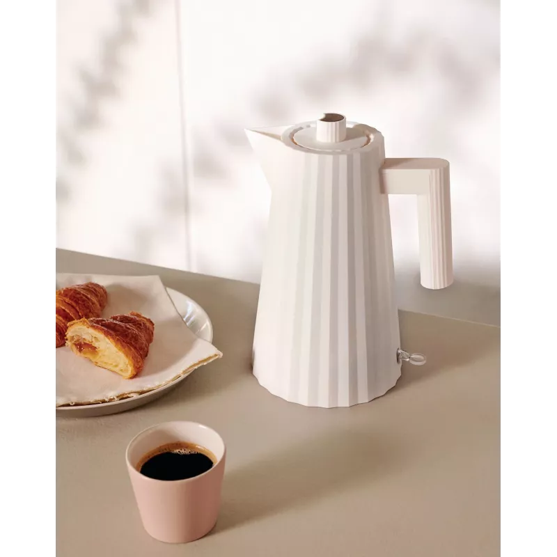Alessi MDL06 B Pleated Electric Kettle, Black Euro Plug