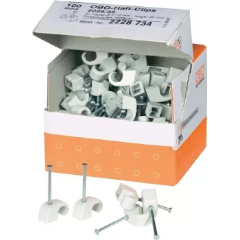 OBO Bettermann ISO-Nail Clips Bundle Diameter: 7 - 11 mm Grey Contents: 100 pc(s) (2228734)
